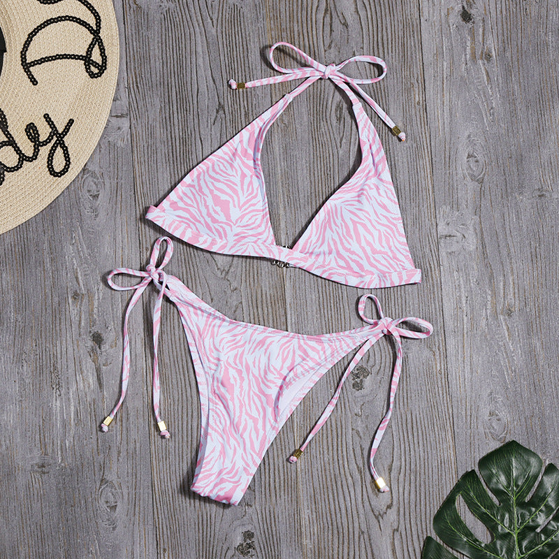 Swimwear Sexy Print Low Waist Split Swimsuit Bikini Bella Mia